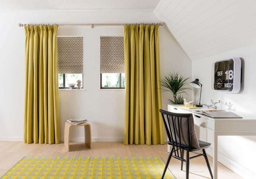 Yellow Home Curtains Dubai